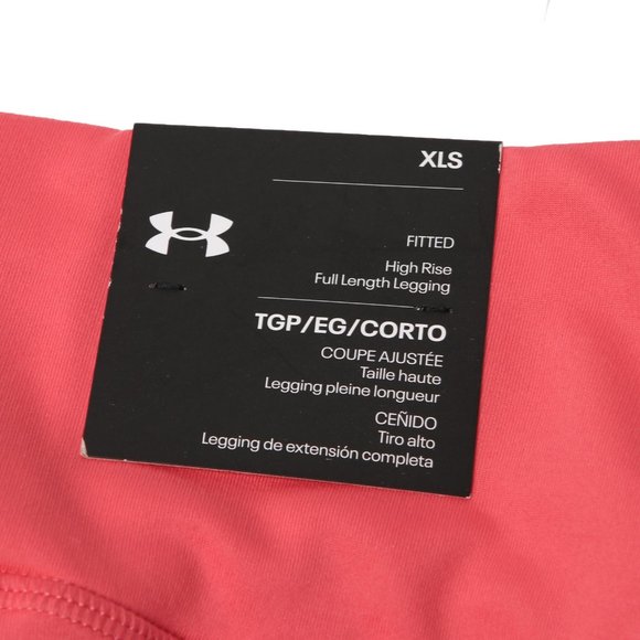 Under Armour Fitted Meridian Leggings Pockets Coral Pink Stretch  Athletic - Picture 5 of 8